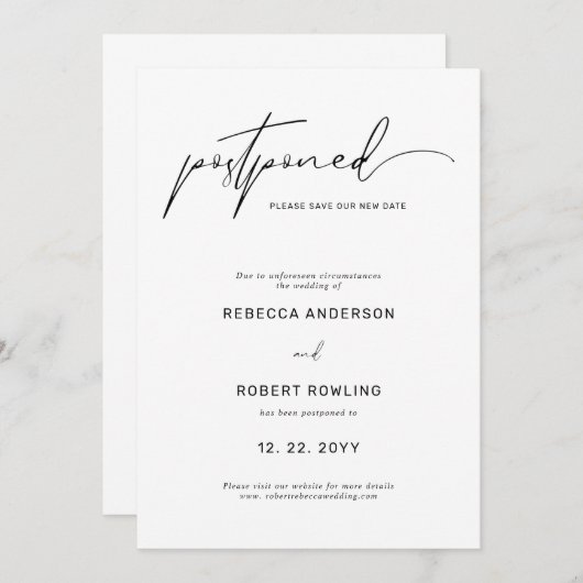 Verlenging van de uitsteldatum van de peuldatum va kaart (Voorkant / Achterkant)