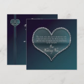 Verlenging van het huwelijk - Faux Diamond Heart Kaart (Voorkant / Achterkant)