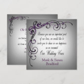 Verlenging van het huwelijk - Grijze Paarse grens Kaart (Voorkant / Achterkant)