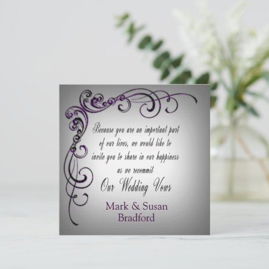 Verlenging van het huwelijk - Grijze Paarse grens Kaart (Staand voorkant)