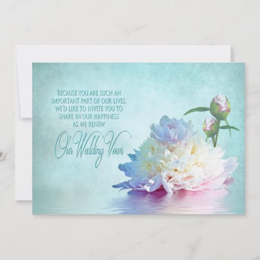 VERLENGING VAN WEDDING VOWS INVITATION - DREAMY KAART (Voorkant)