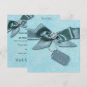 VERLENGING VAN WEDENDE STEMMEN INVITATIE - BLAUW/R KAART (Voorkant / Achterkant)