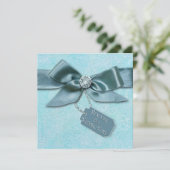 VERLENGING VAN WEDENDE STEMMEN INVITATIE - BLAUW/R KAART (Staand voorkant)