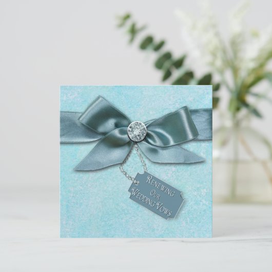 VERLENGING VAN WEDENDE STEMMEN INVITATIE - BLAUW/R KAART (Staand voorkant)