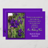 VERLENGING VAN WEDENDE STEMMEN - INVITATIE - PAARS KAART (Voorkant / Achterkant)