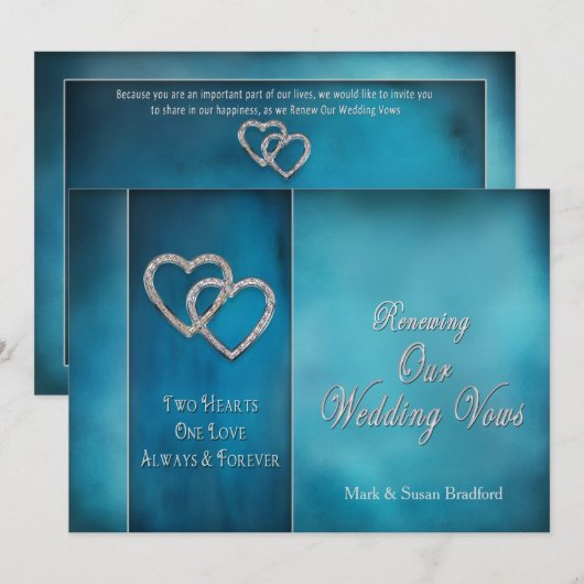 VERLENGING VAN WEDENDE STEMMEN INVITATIE-TWEE HOOR KAART (Voorkant / Achterkant)