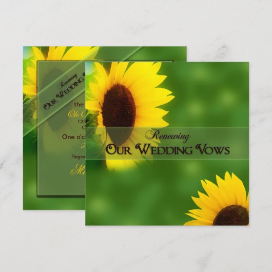 VERLENGING VAN WEDENDE STEMMEN - INVITATIES - ZONN KAART (Voorkant / Achterkant)