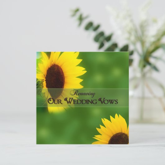 VERLENGING VAN WEDENDE STEMMEN - INVITATIES - ZONN KAART (Staand voorkant)