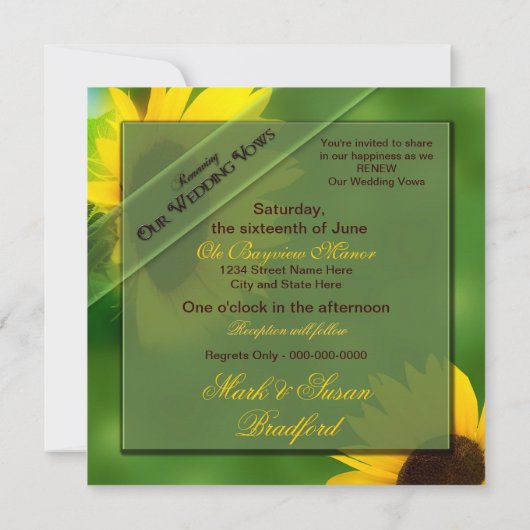 VERLENGING VAN WEDENDE STEMMEN - INVITATIES - ZONN KAART (Achterkant)