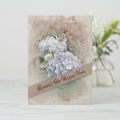 VERLENGING VAN WEDINGSTEMMEN INVIATIE -/Hydrangea Kaart (Staand voorkant)