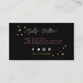 Verlenging wimpers Schoonheidsmake-up voor schoonh Visitekaartje (Achterkant)