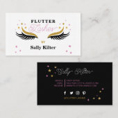 Verlenging wimpers Schoonheidsmake-up voor schoonh Visitekaartje (Voorkant / Achterkant)