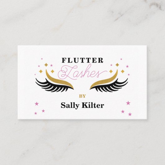 Verlenging wimpers Schoonheidsmake-up voor schoonh Visitekaartje (Voorkant)