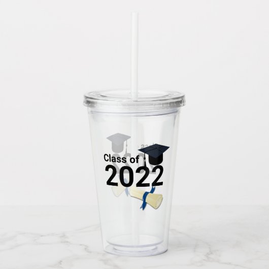 Verlengingsklasse afstuderen 2022 acryl drinkbeker (Voorkant)