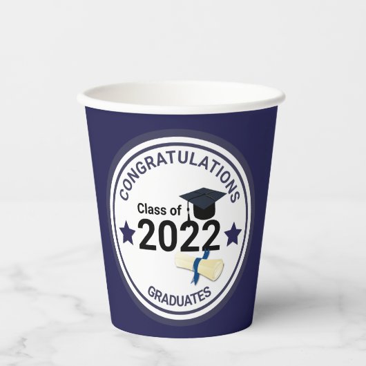 Verlengingsklasse afstuderen 2022 papieren bekers (Voorkant)