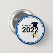 Verlengingsklasse afstuderen 2022 ronde button 5,7 cm (Voorkant /achterkant)