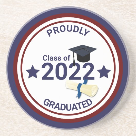 Verlengingsklasse afstuderen 2022 zandsteen onderzetter (Voorkant)