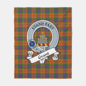 Verlening van Edinchat Clan Badge Tartan Pset Fleece Deken (Voorkant)