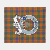 Verlening van Edinchat Clan Badge Tartan Pset Fleece Deken (Voorkant (Horizontaal))