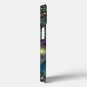 Verlicht Abstract Blauw Paars Fractal Art Name Case-Mate iPhone Case (Achterkant / Rechts)
