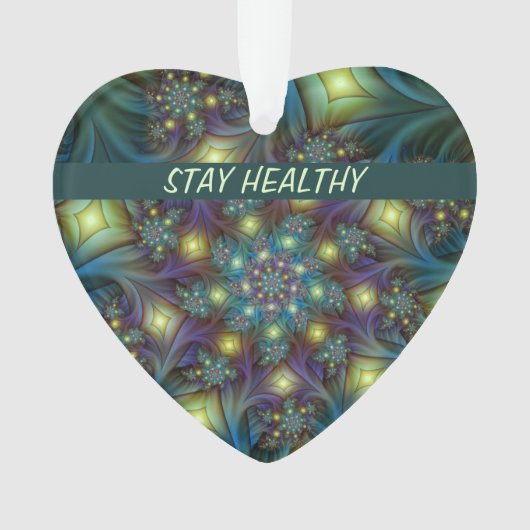 Verlicht abstract blauw paars fractal eigen tekst ornament (voorkant)