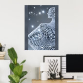 Verlicht AI Fantasy Art Print Portret Luminair (Thuiskantoor)