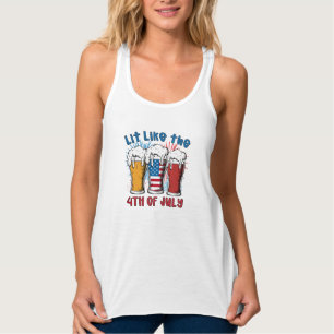 Verlicht als de 4e juli tanktop