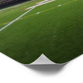 Verlicht Amerikaans football 's nachts Poster (Hoek)