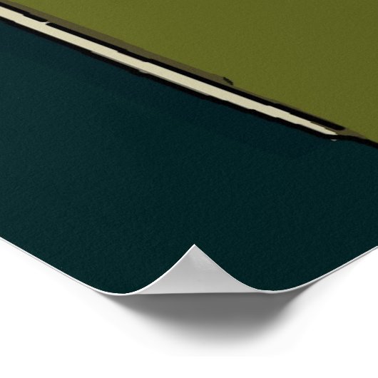 Verlicht art Deco-Man Poster (Hoek)