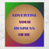 Verlicht bedrijfsontwerp met meerdere kleuren wijn etiket (Enkel label)