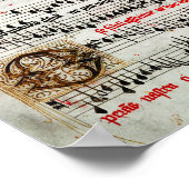 VERLICHT BLAD MUZIEK c. 1490 Poster (Hoek)