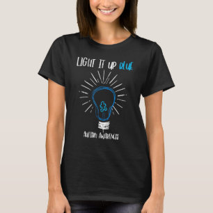 Verlicht Blauwe Autisme Bewustzijn Peer Schattig A T-shirt