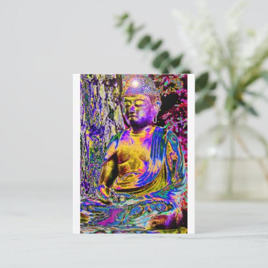 Verlicht Boeddha Briefkaart (Staand voorkant)