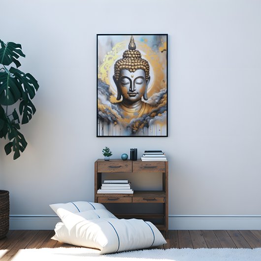 Verlicht Boeddha Canvas Afdruk