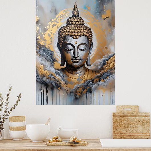 Verlicht Boeddha Poster (Keuken)