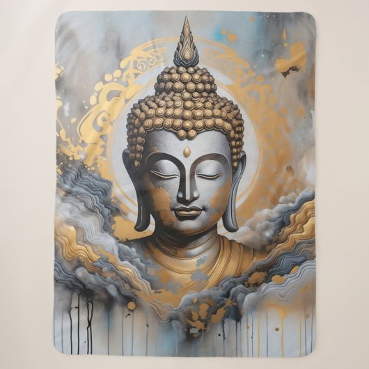 Verlicht Boeddha Sherpa Deken (Voorkant)