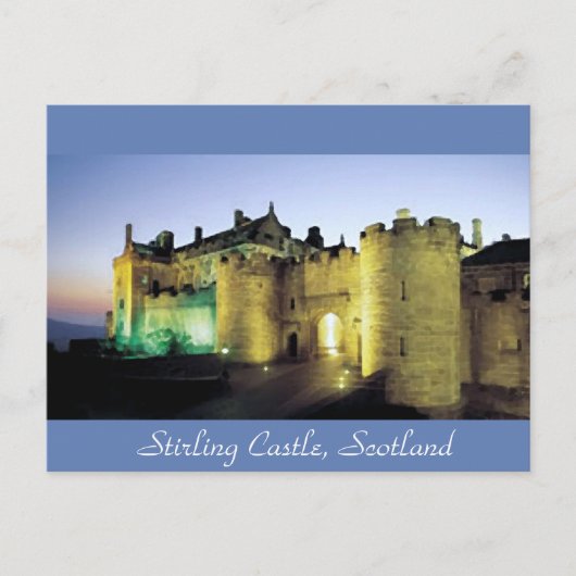 Verlicht Briefkaart met Stirling Castle (Voorkant)