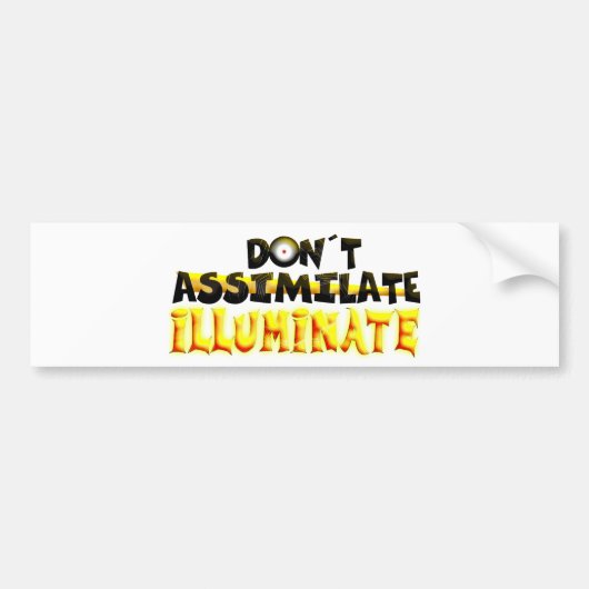 Verlicht Bumpersticker (Voorkant)