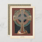 Verlicht Celtic Cross Briefkaart (Voorkant / Achterkant)