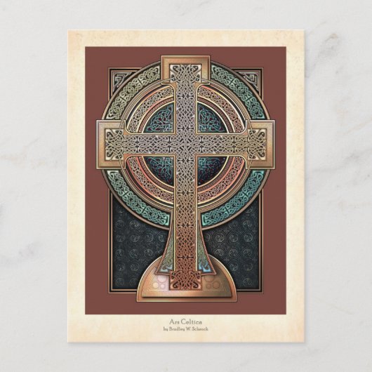 Verlicht Celtic Cross Briefkaart (Voorkant)
