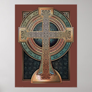 Verlicht Celtic Cross Poster (18x24 inch)