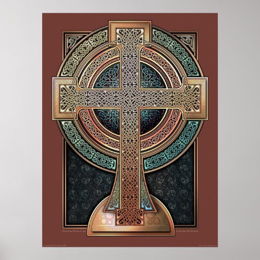 Verlicht Celtic Cross Poster (18x24 inch) (Voorkant)