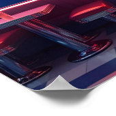 Verlicht de 4e Neon Fireworks Poster Print (Hoek)