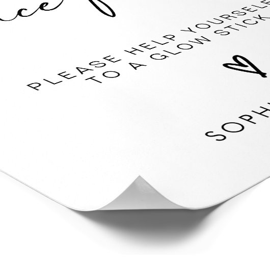 Verlicht de dansvloer | Glow Sticks Teken Poster (Hoek)