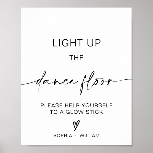 Verlicht de dansvloer | Glow Sticks Teken Poster (Voorkant)