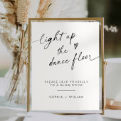 Verlicht de dansvloer | Glow Sticks Teken Poster