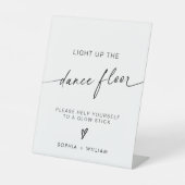 Verlicht de dansvloer | Glow Sticks Teken Reclamebord Met Voetstuk (Voorkant)