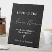 Verlicht de dansvloer | Glow Sticks Teken Reclamebord Met Voetstuk (Insitu)