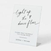 Verlicht de dansvloer | Glow Sticks Teken Reclamebord Met Voetstuk (Voorkant)