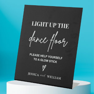 Verlicht de dansvloer   Glow Sticks Teken Reclamebord Met Voetstuk